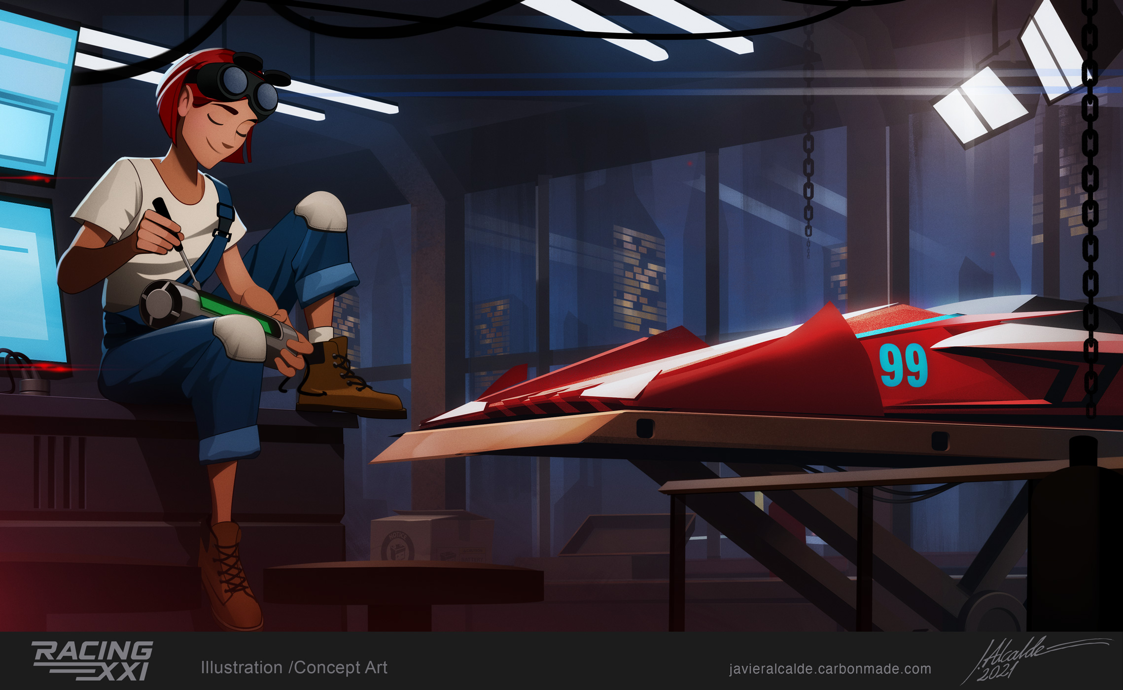 Racing XXI - Javier Alcalde illustration