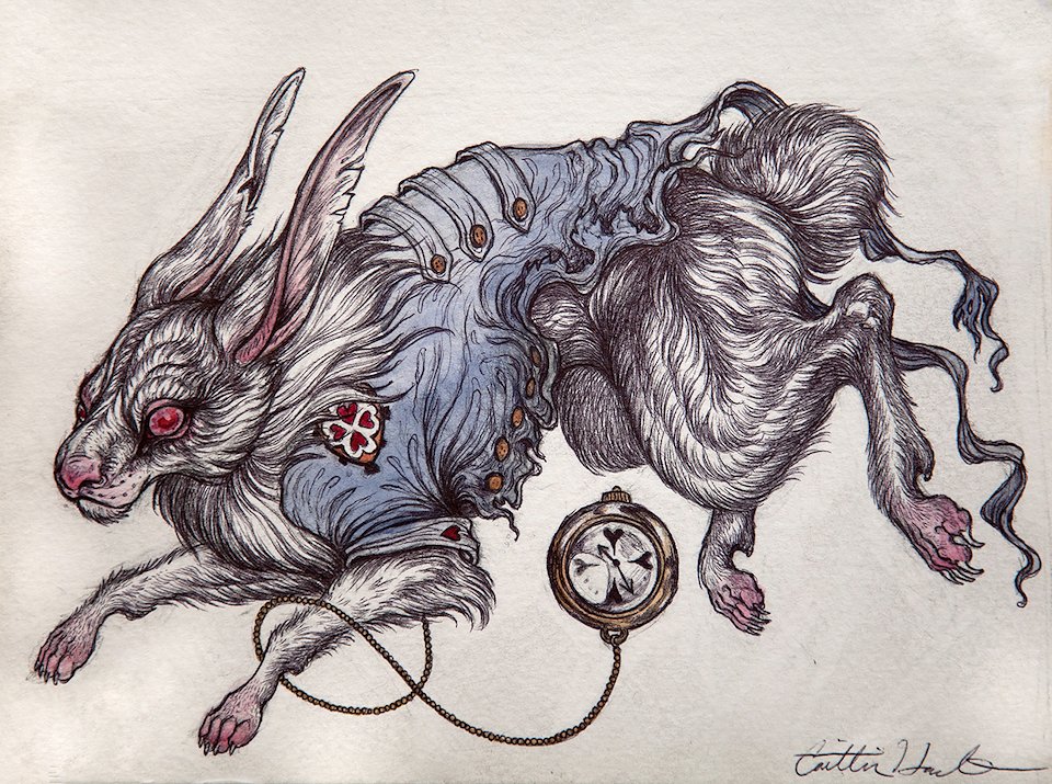 Holy Rabbit Art Illustration Work - Contemporary Mythology