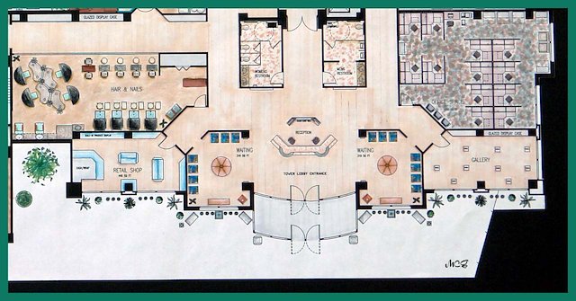 Spa Course Layout Hotel Spa Floor Plan