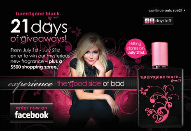Twentyone black perfume discount by rue 21
