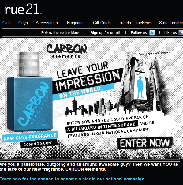 Rue 21 best sale carbon cologne