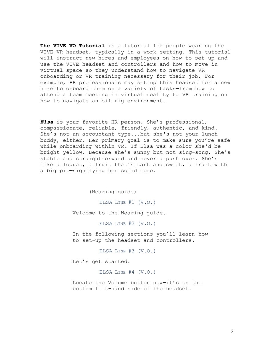 VR In-headset script HTC VIVE FOCUS 3 - Robin Dicker