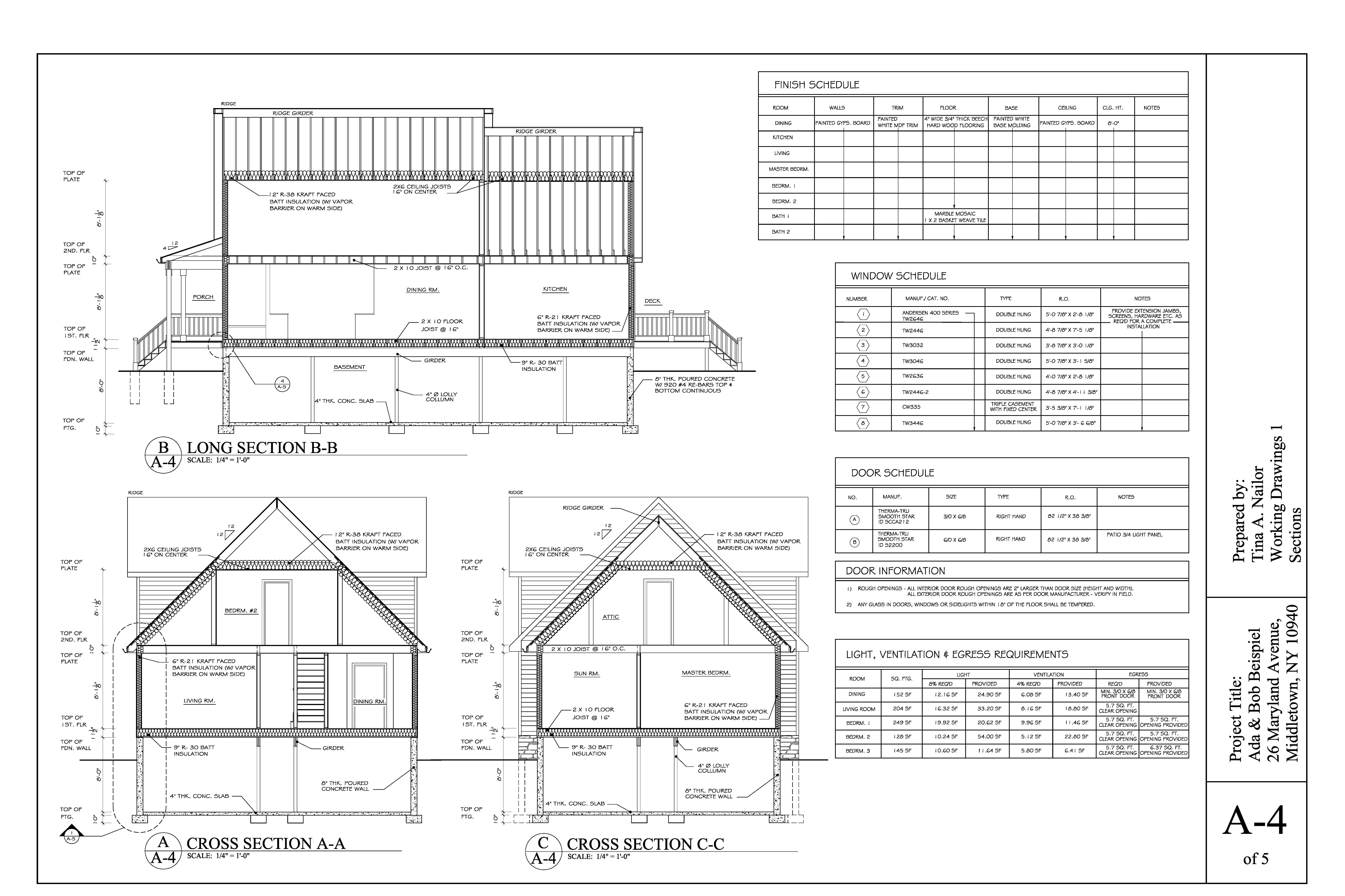 Construction Drawings - T. A. Nailor