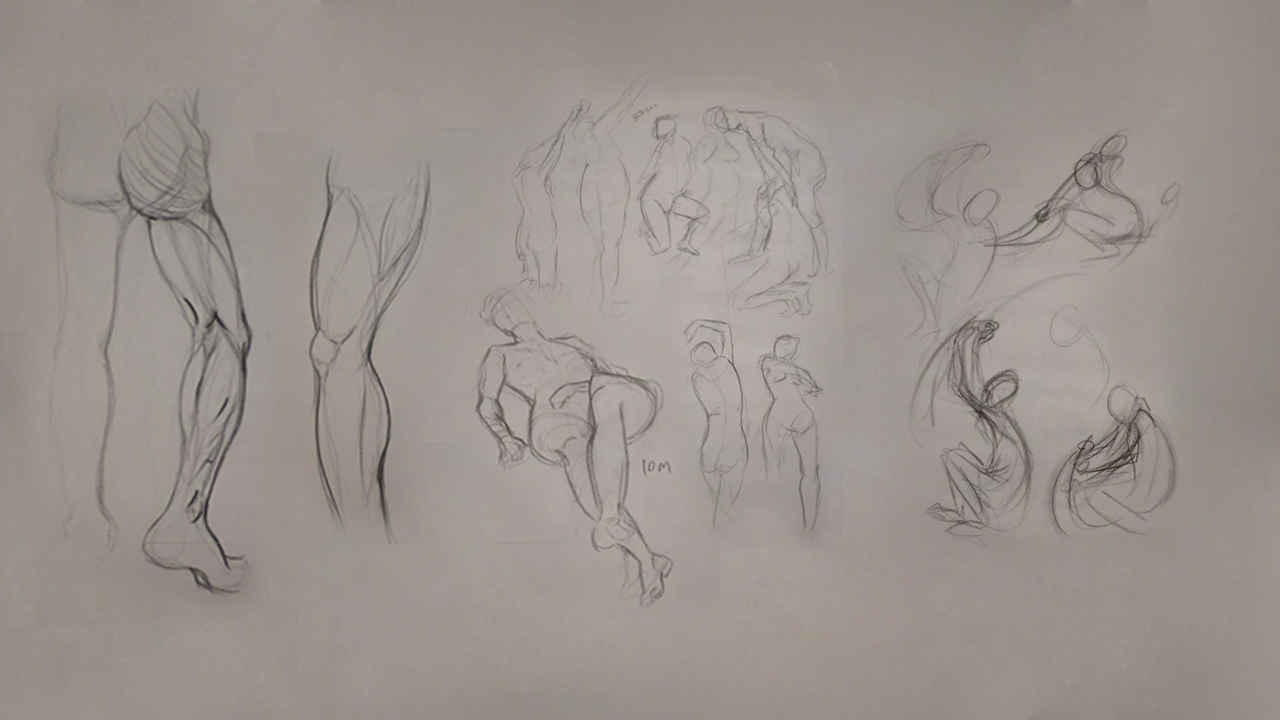 2D art work & Life drawings - Merlyn Moynagh Demo Reel for Animation