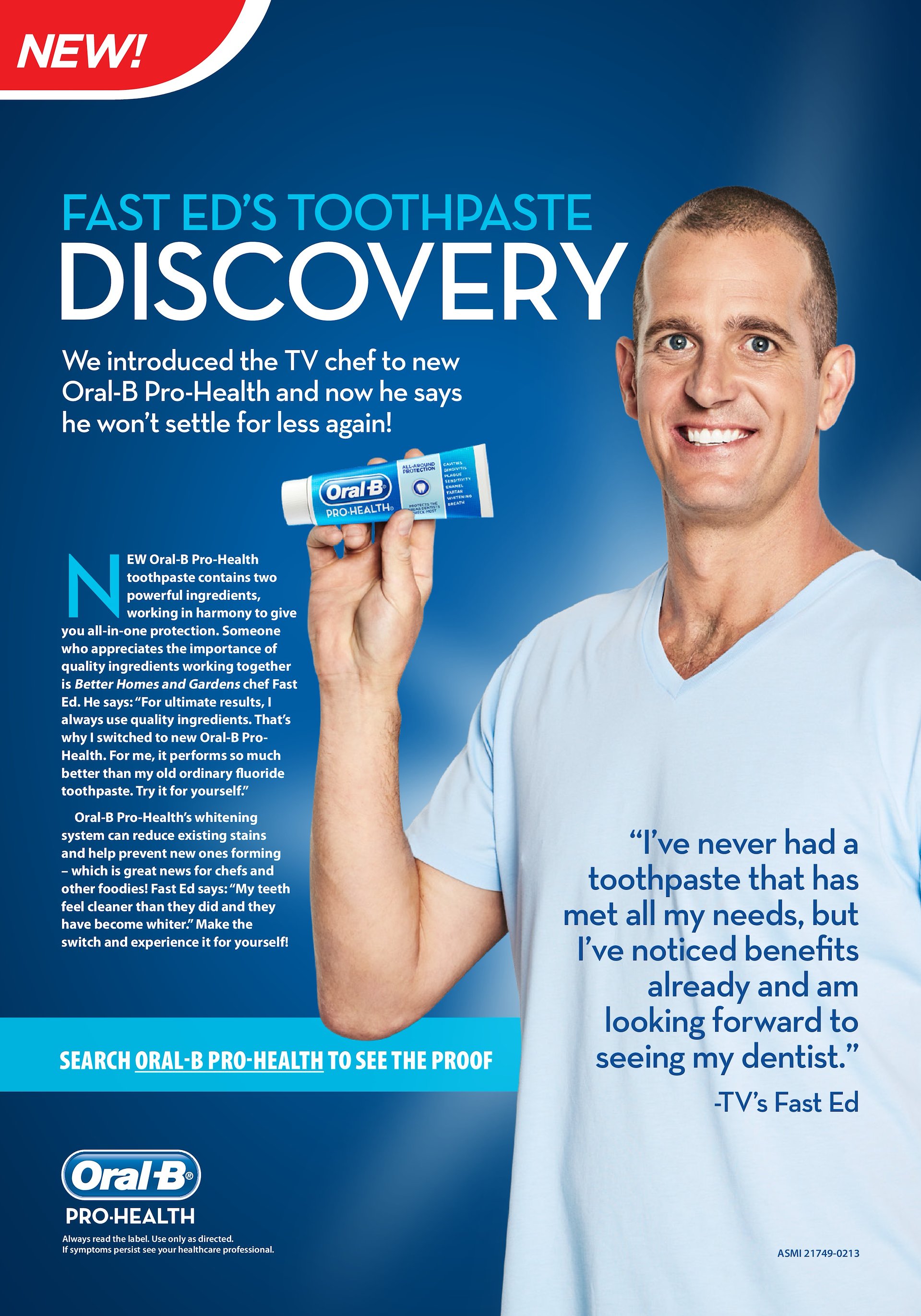 Oral-B Pro-Health Toothpaste Launch Collateral In New Idea Magazine ...