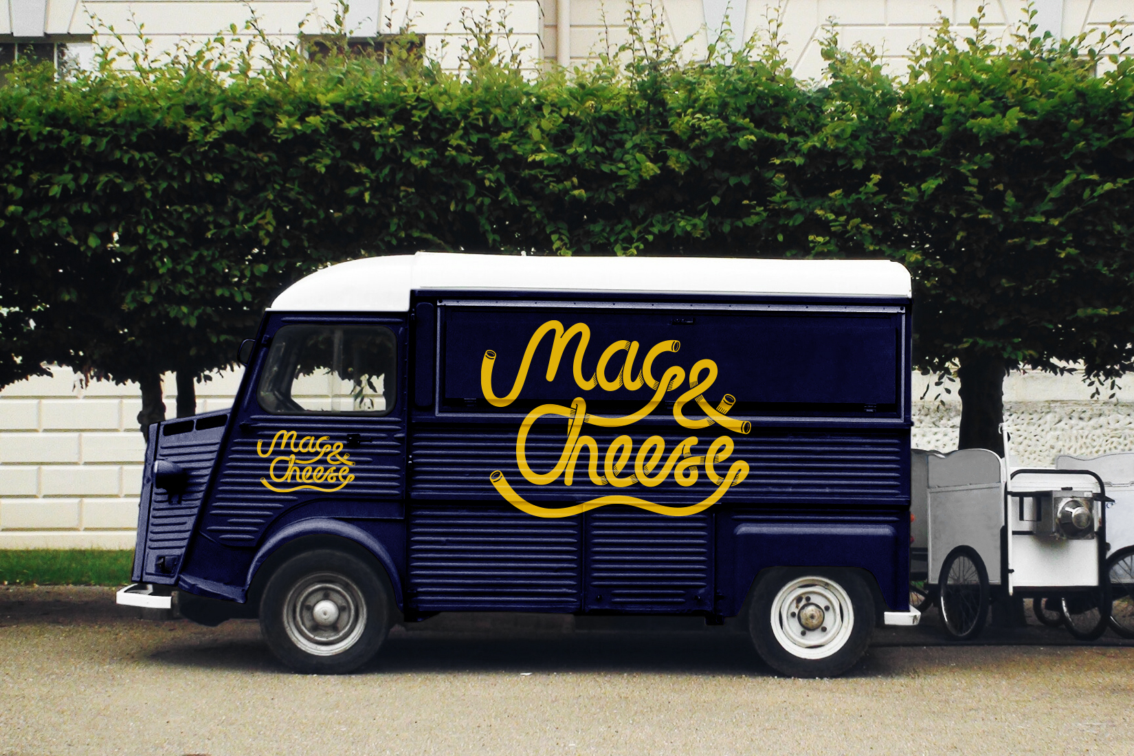 Mac & Cheese Food Truck Branding Jess Linden White London Based