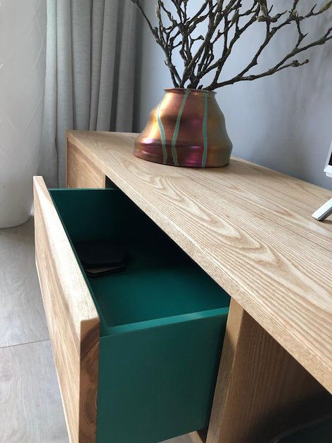 Essenhout Geolied TV meubel - alice moritz