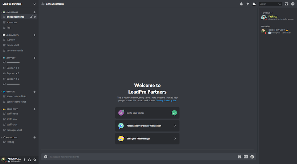 Discord Servers Xer0gravity 