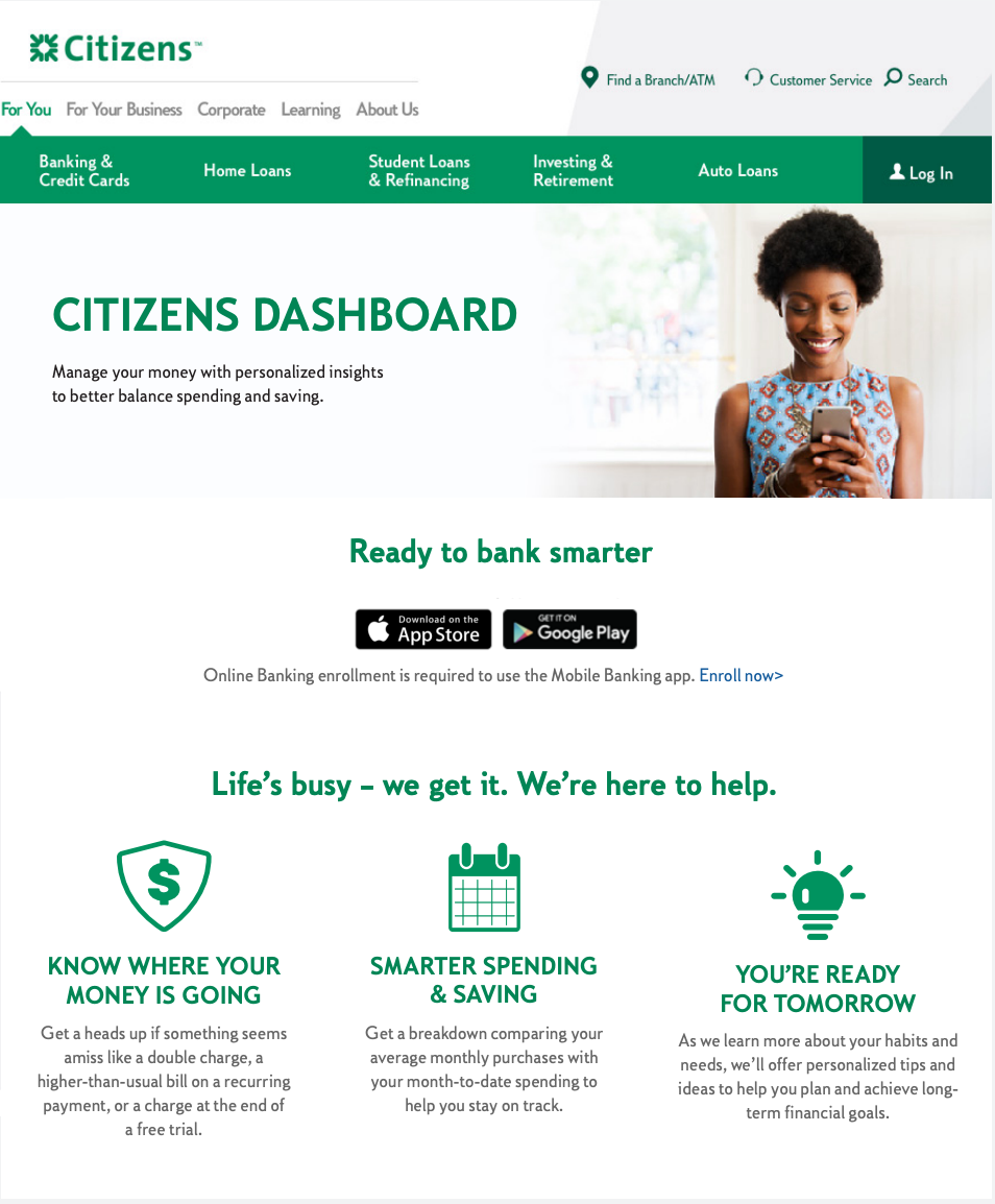 Citizens Click Citizens Digital Insights Landing Page - natalie aiken