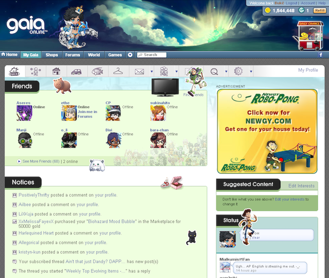 Gaia Online, sky, gaia, anime, online, HD wallpaper