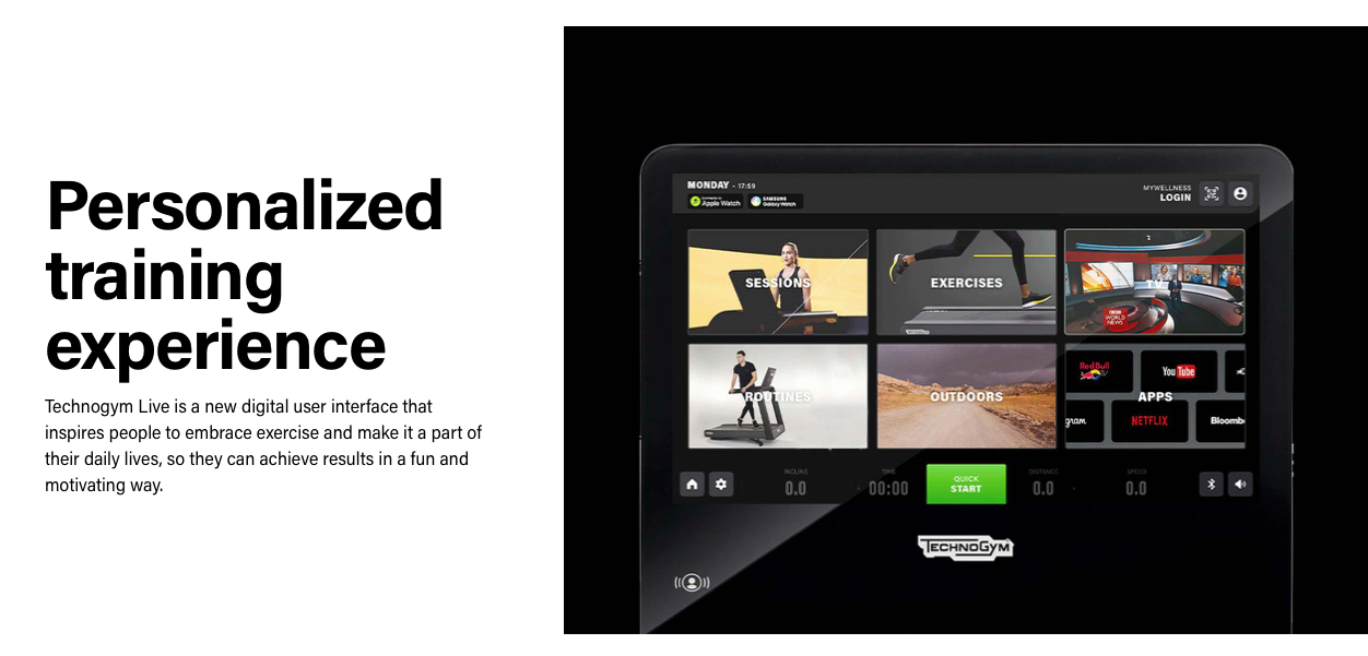 2020 display — cardio screens