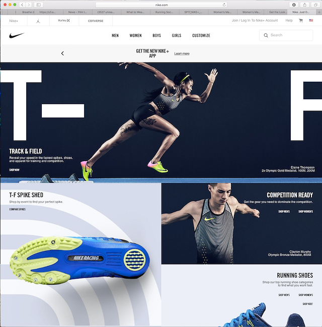 Nike Track & Field.