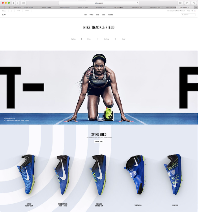 Nike track and field shop
