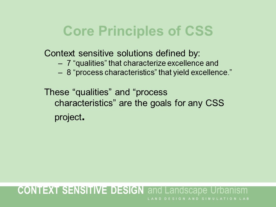 Context Sensitive Design - Patrick Alan Miller, Ph.D., FASLA, FCELA