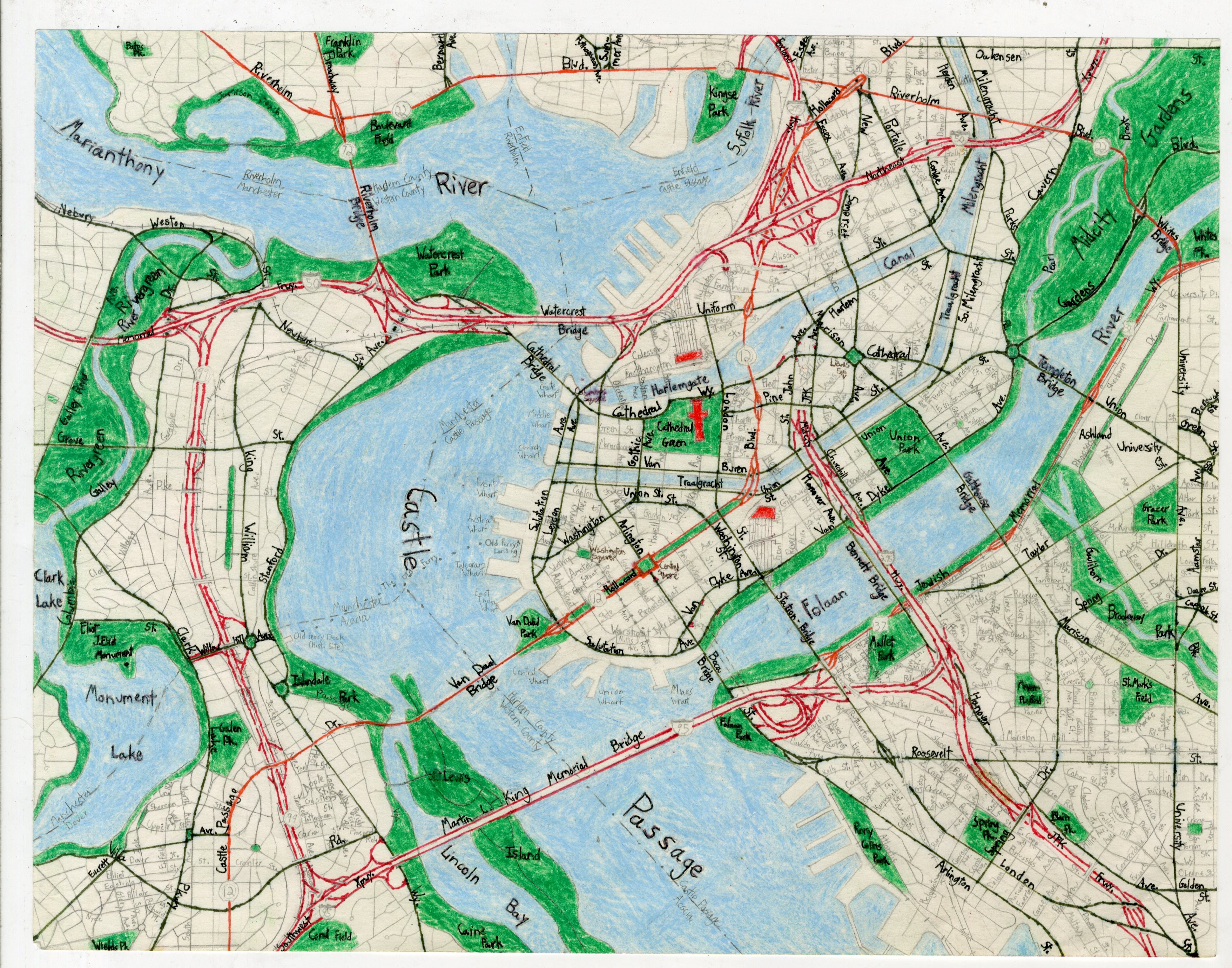 1993-1998. Fantasy City Maps - Jacob Shell: Visual Work + Short Essays