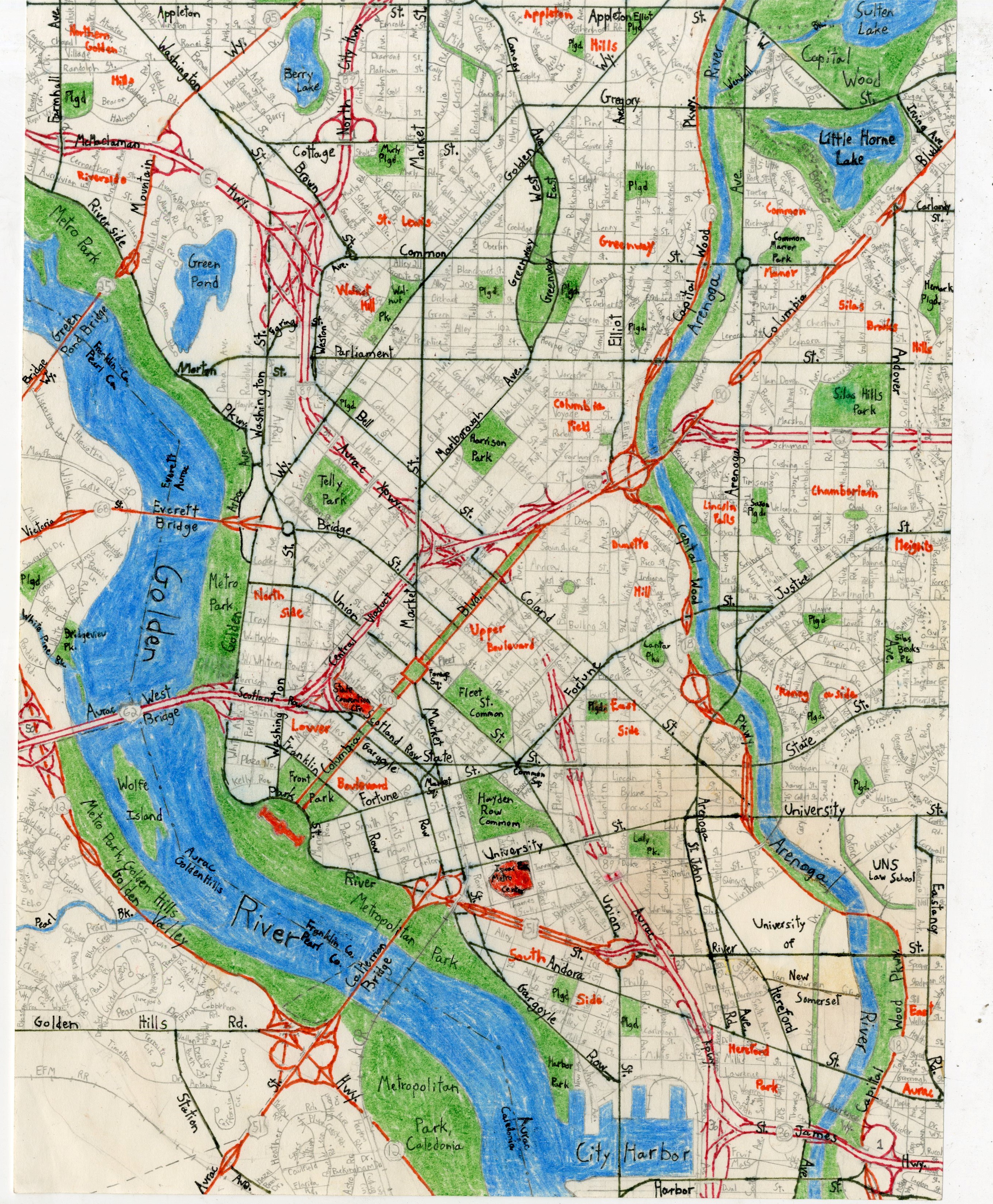 1993-1998. Fantasy City Maps - Jacob Shell: Visual Work + Short Essays