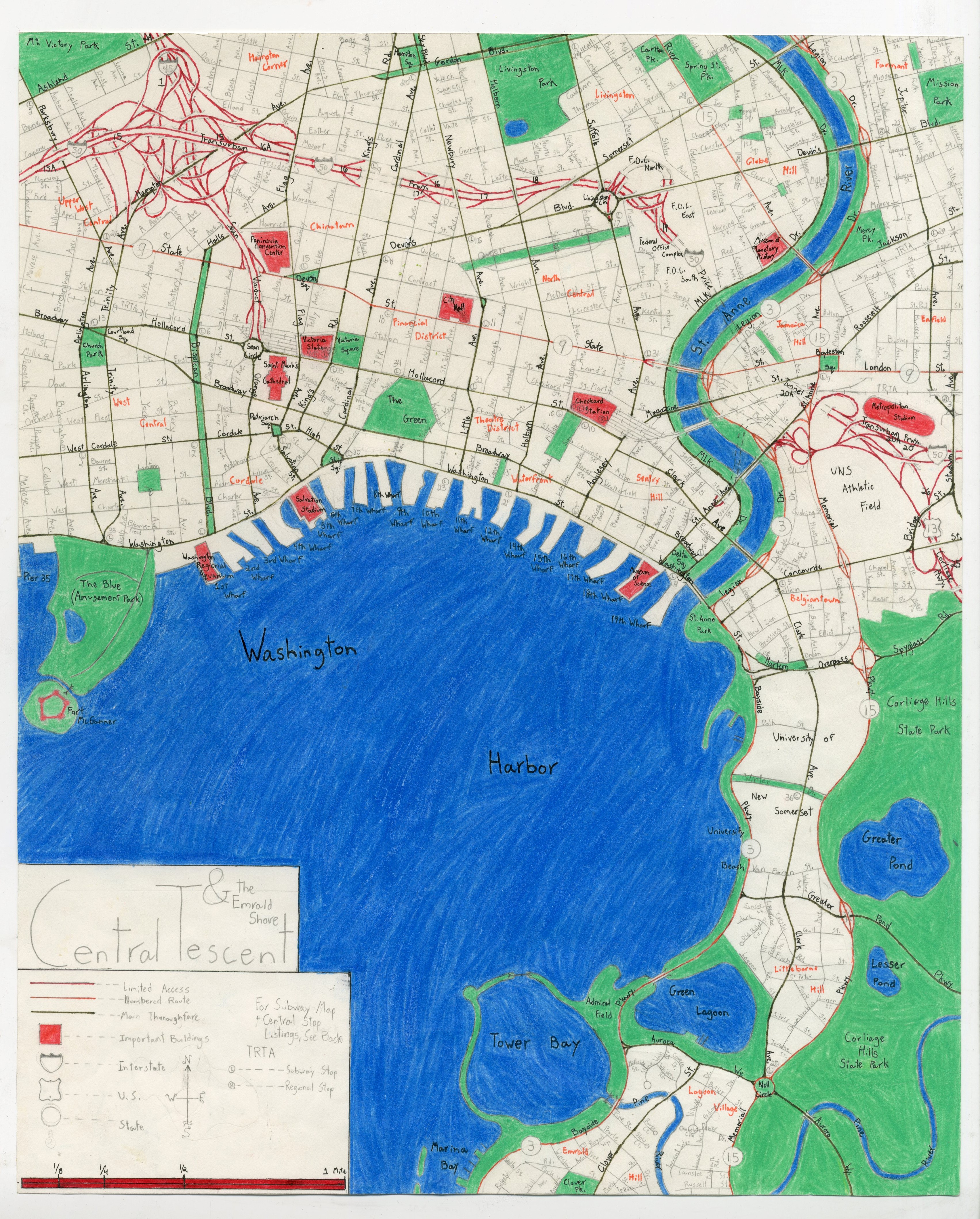 1993-1998. Fantasy City Maps - Jacob Shell: Visual Work + Short Essays