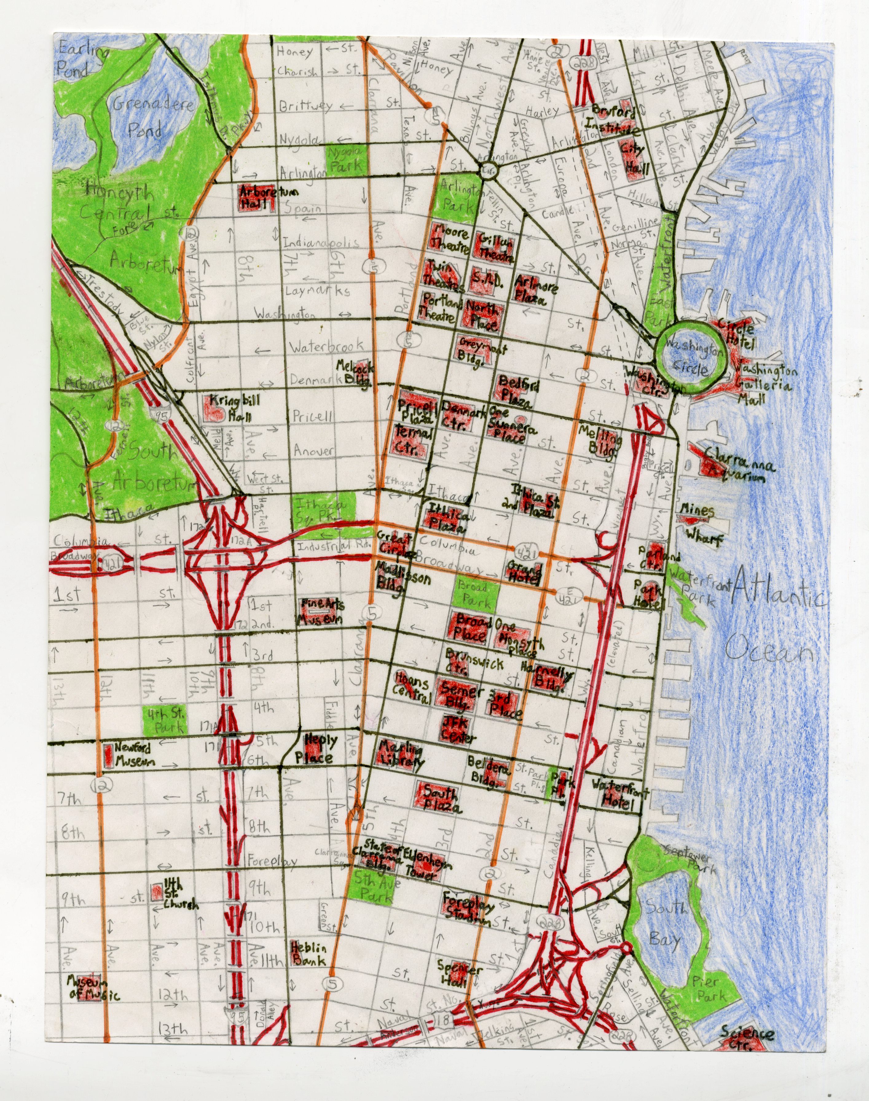1993-1998. Fantasy City Maps - Jacob Shell: Visual Work + Short Essays