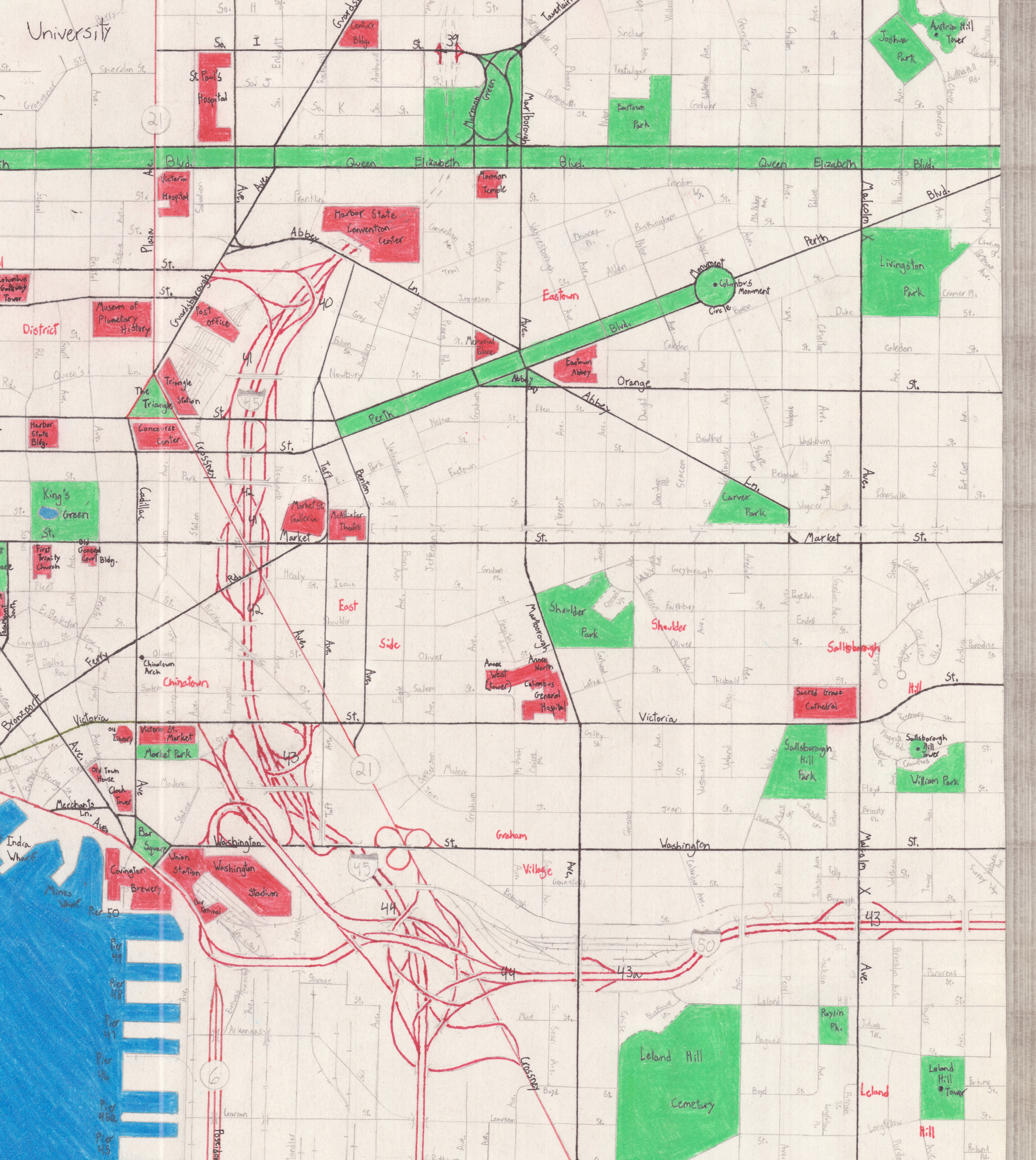 1993-1998. Fantasy City Maps - Jacob Shell: Visual Work + Short Essays