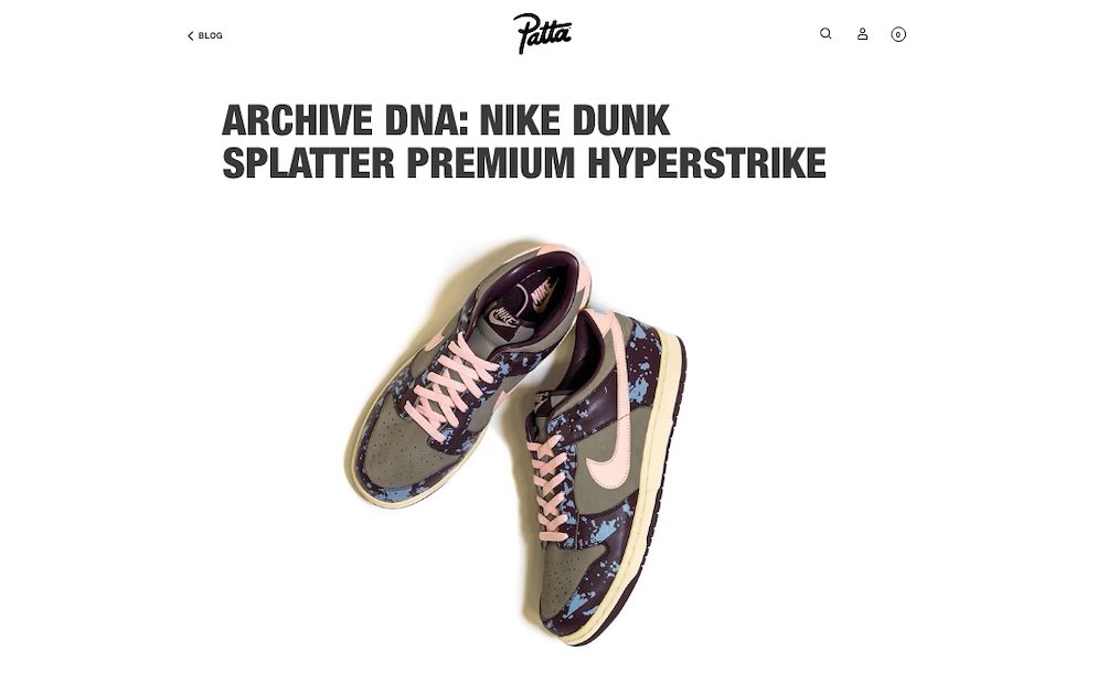 Archive DNA Nike Dunk Splatter Premium Hyperstrike Editorial