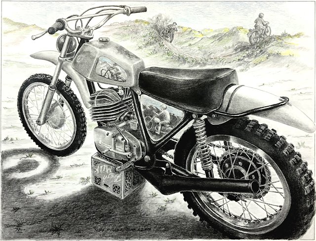 classic motorcycle drawings