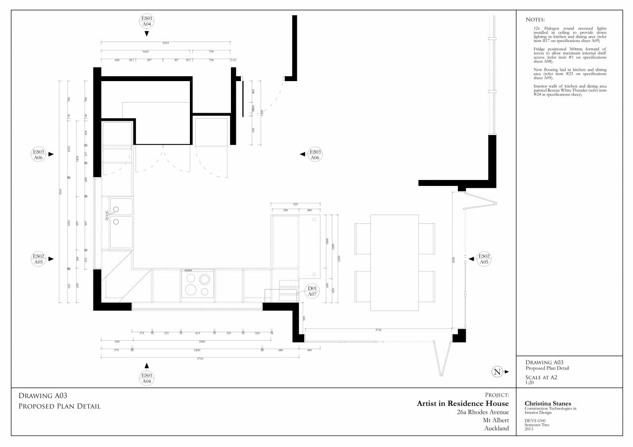 TECHNICAL DRAWINGS - KITCHEN - CHRISTINA STANES