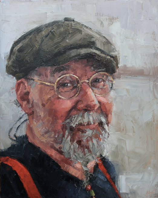 Knife Portrait Paintings - Mark Fennell Rbsa