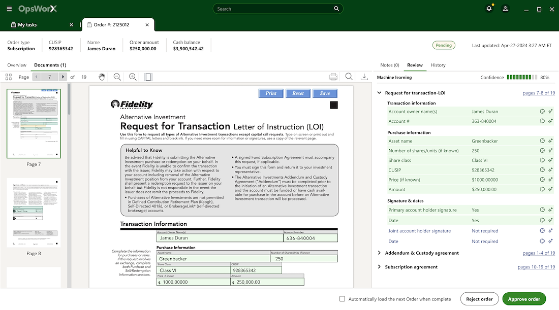 Fidelity Custom Core Model Fidelity