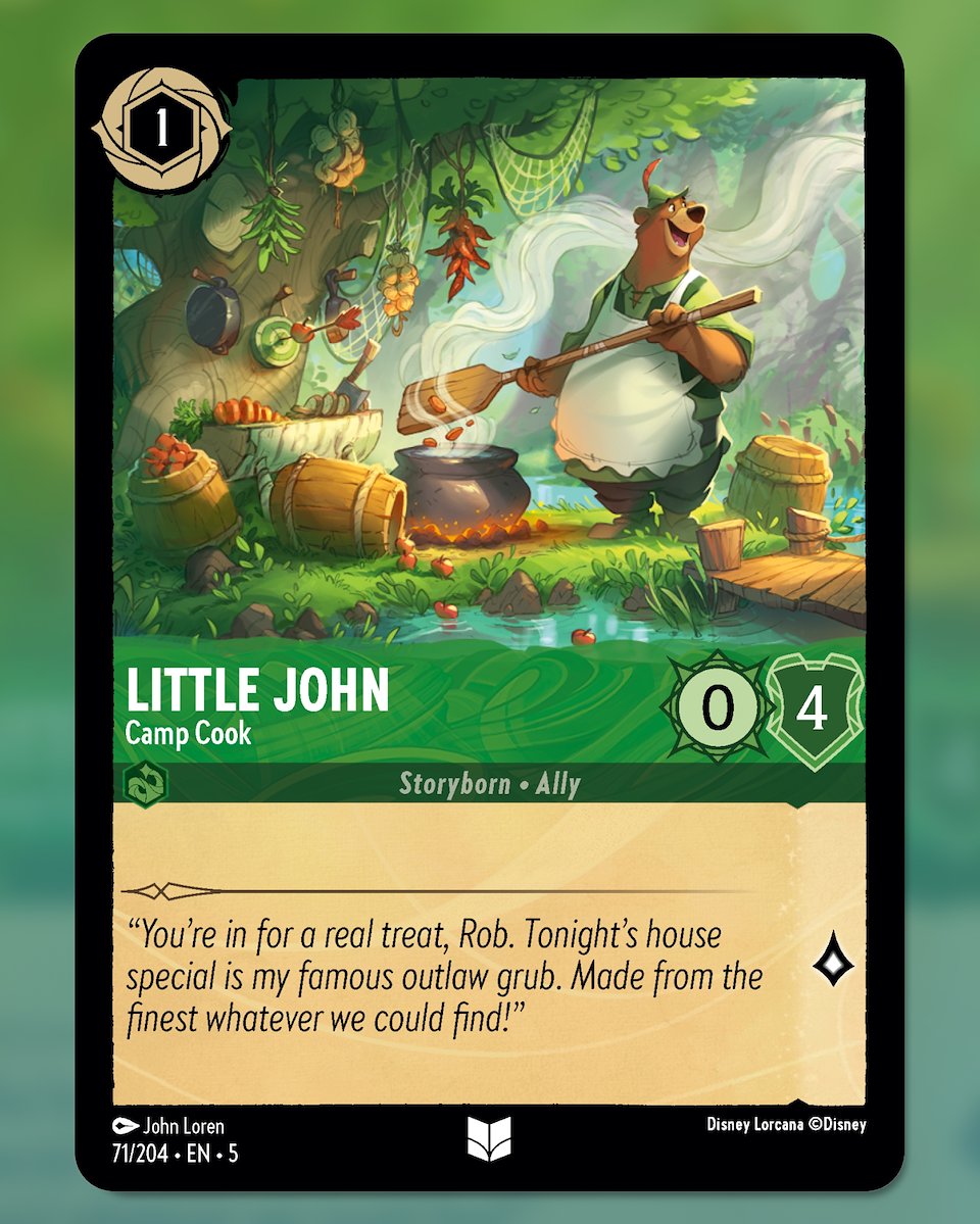 Illustration Lorcana Little John Camp Cook publiée dans le portfolio de John Loren