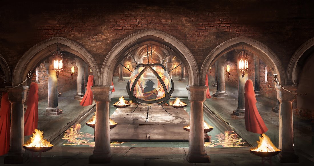 Concept art for The Sandman (ritual scene in crypt)