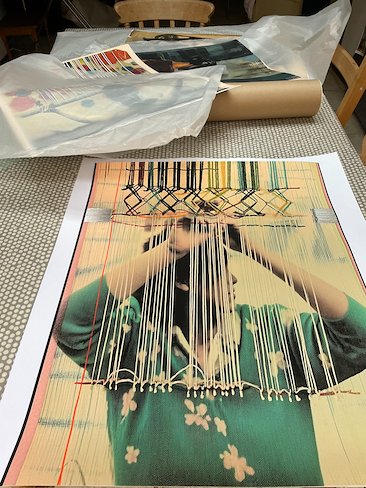 Weaving themed digital print
