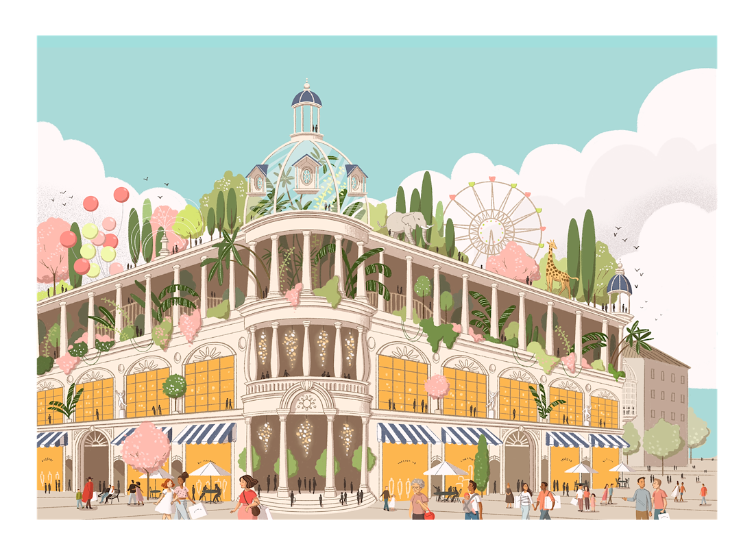 Illustration for Takashimaya Department Store