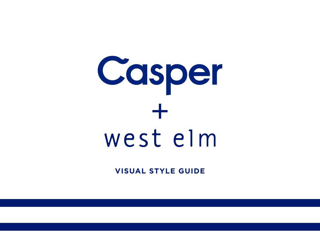 west elm x Casper Visual Style Guide - Morgan Rosenberg