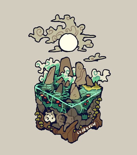 Isometric Rocks Diorama Isometric Dioramas - Cheryl Young