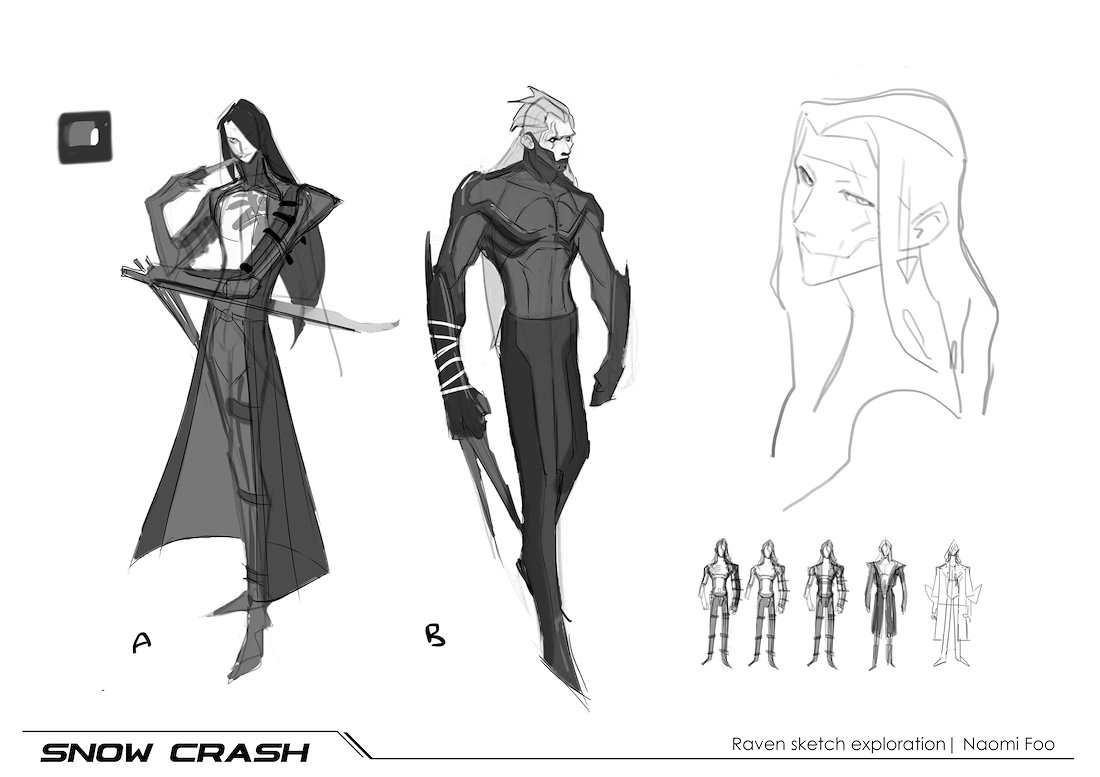 Snow Crash - Art of Naomi Foo, Character design