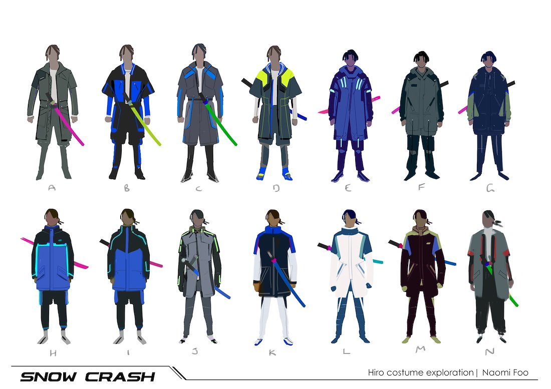 Snow Crash - Art of Naomi Foo, Character design