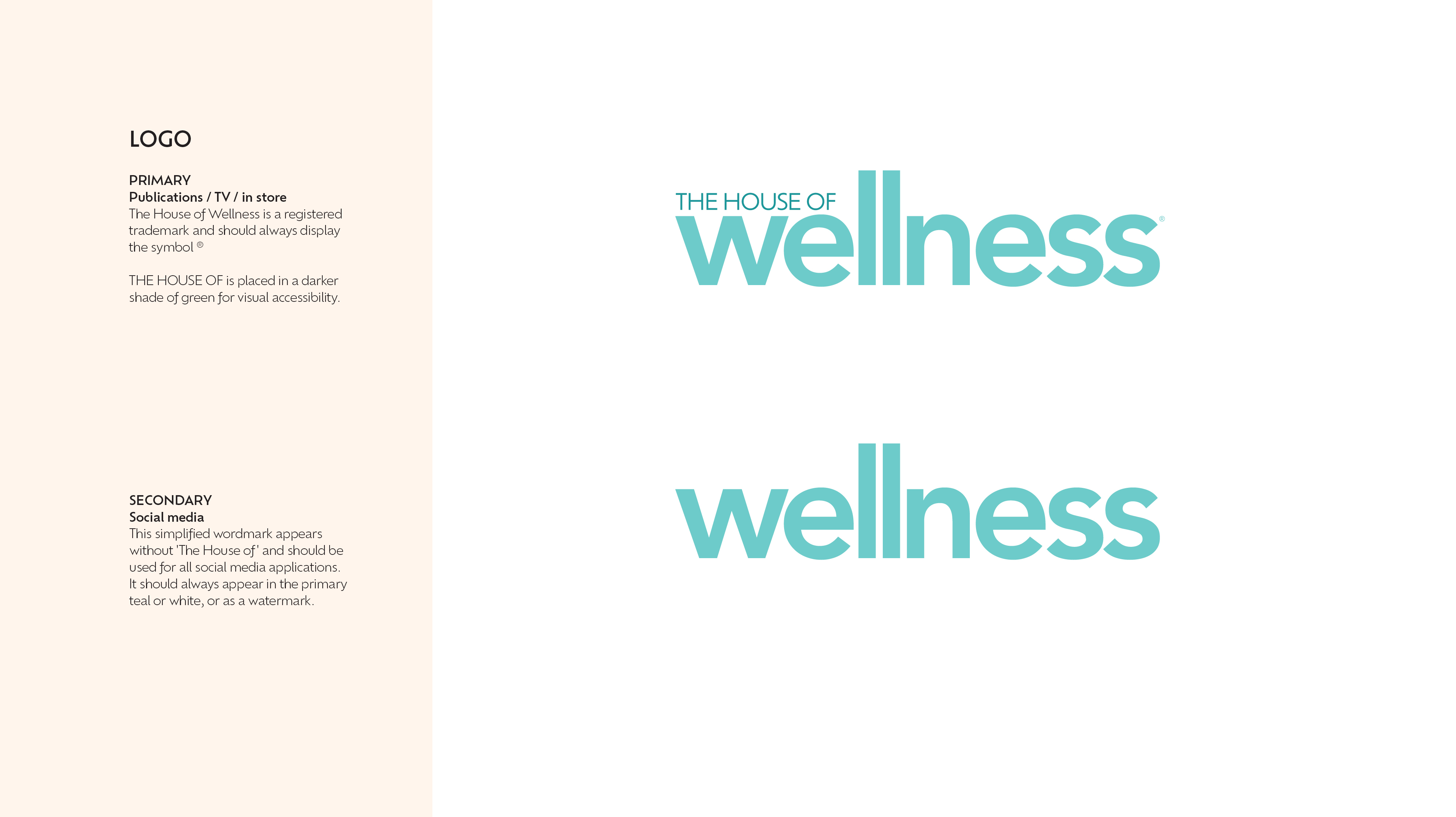 House of Wellness brand system — 2