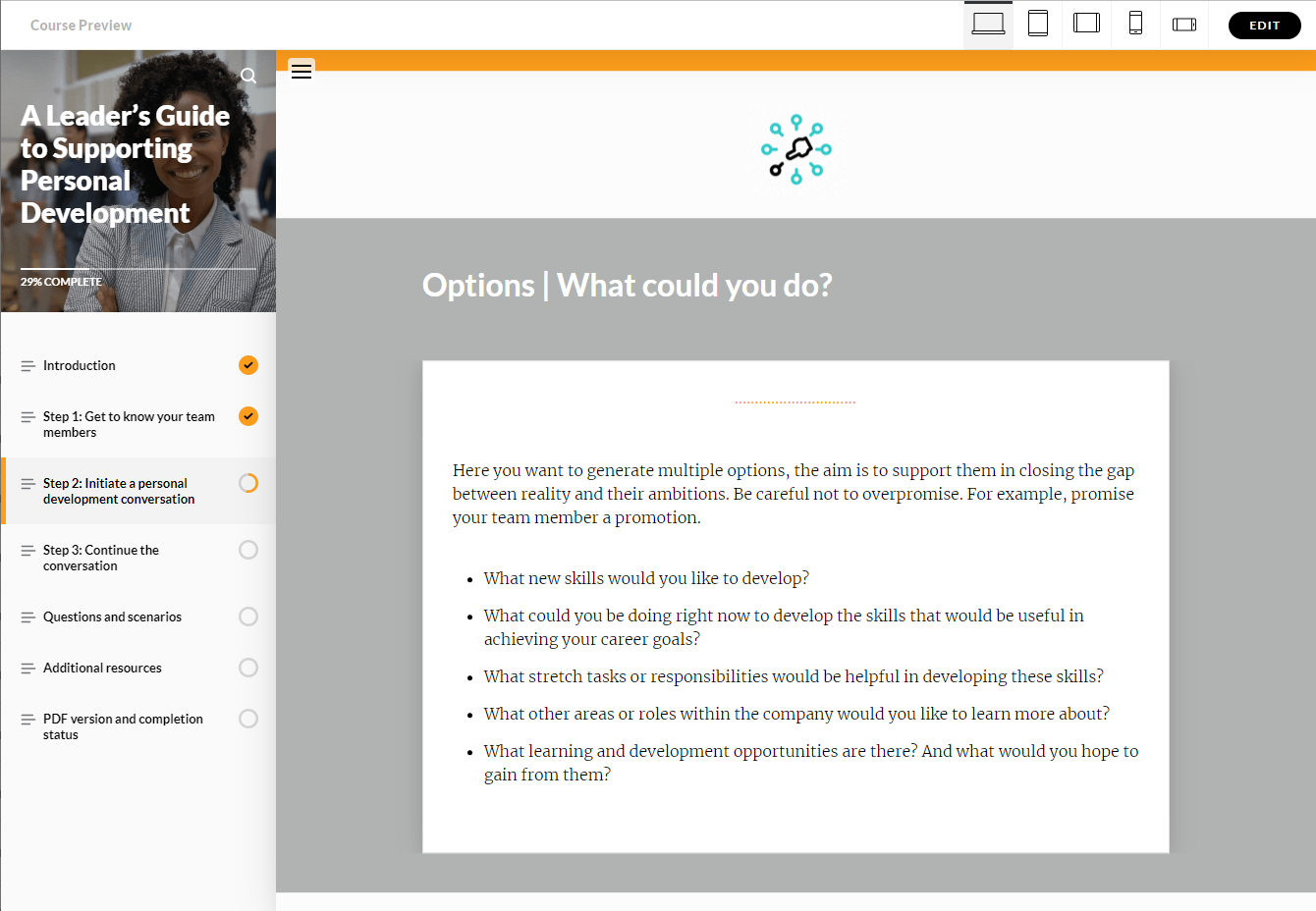 E Module Using Sharepoint eLearning modules - E.J.