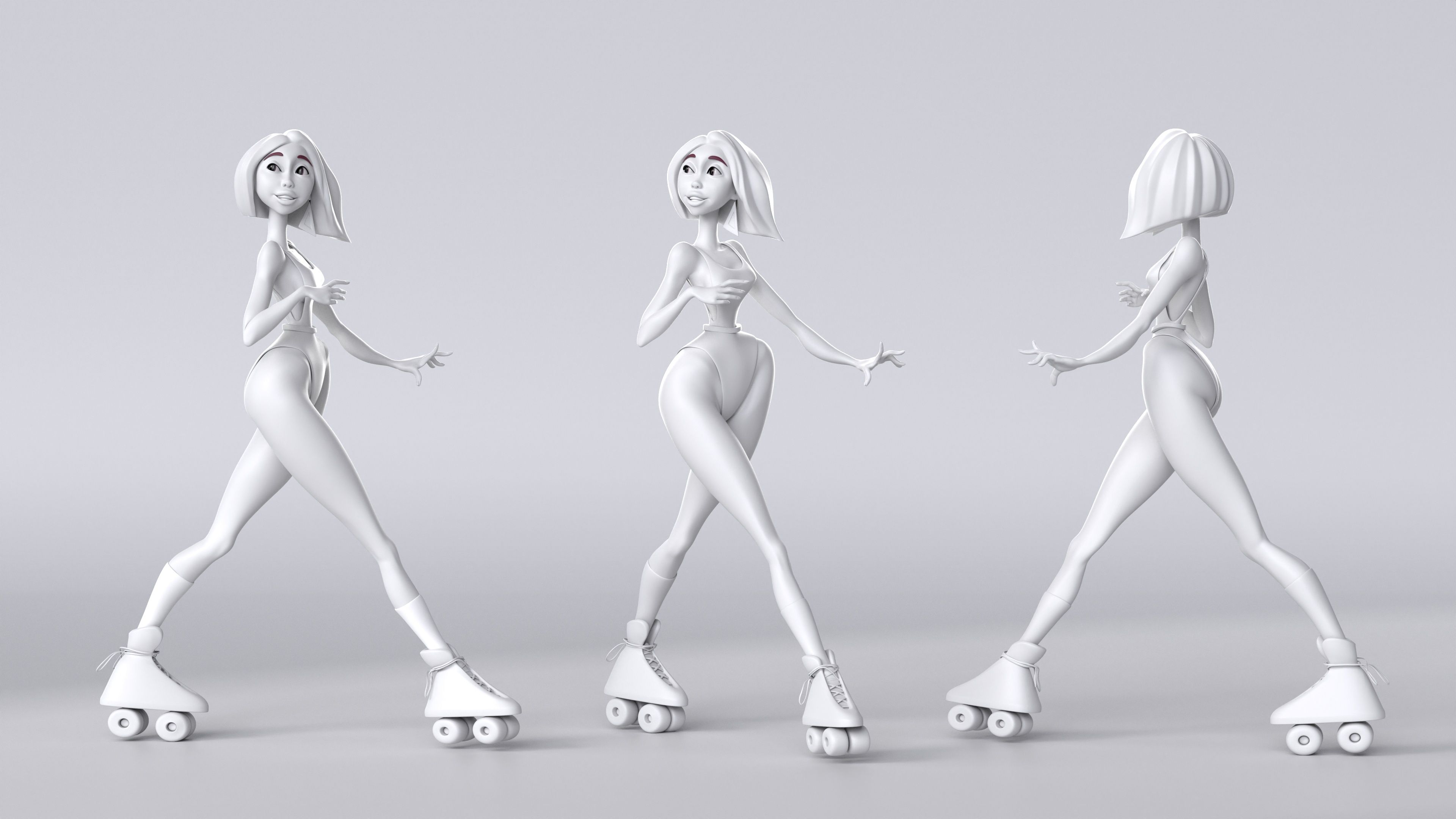 Art Piece - Rollerskate Girl - Jonathan Musso