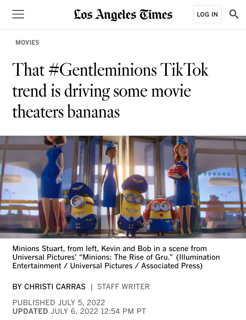 Gentleminions Drive Record Sales of 'Minions: The Rise of Gru