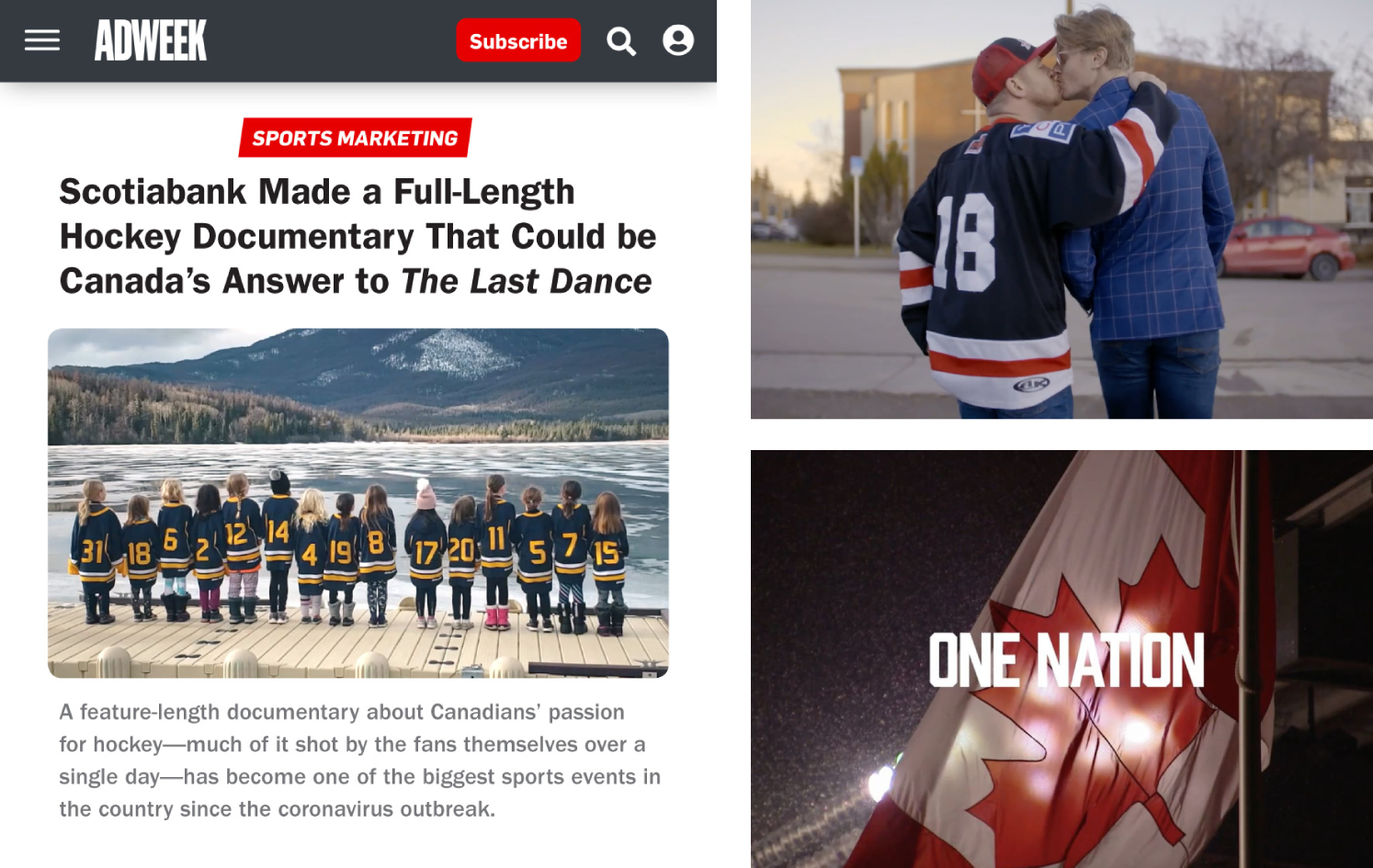 Hockey 24: A Film by Canada - Jason Sweeney: Copywriter
