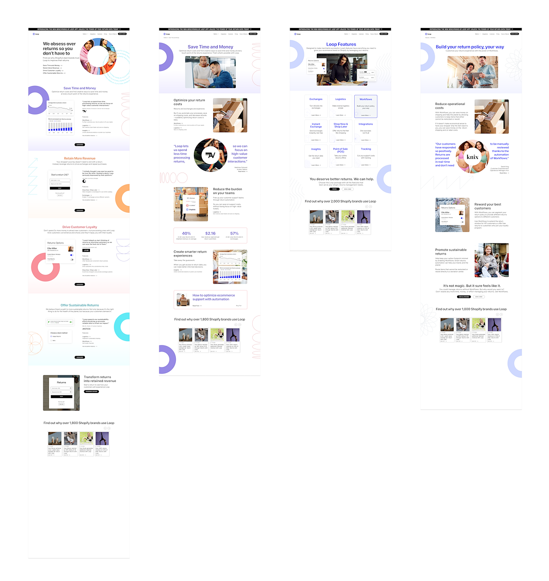 Website Loop Design Loop Website: Feature Pages - JQ Design