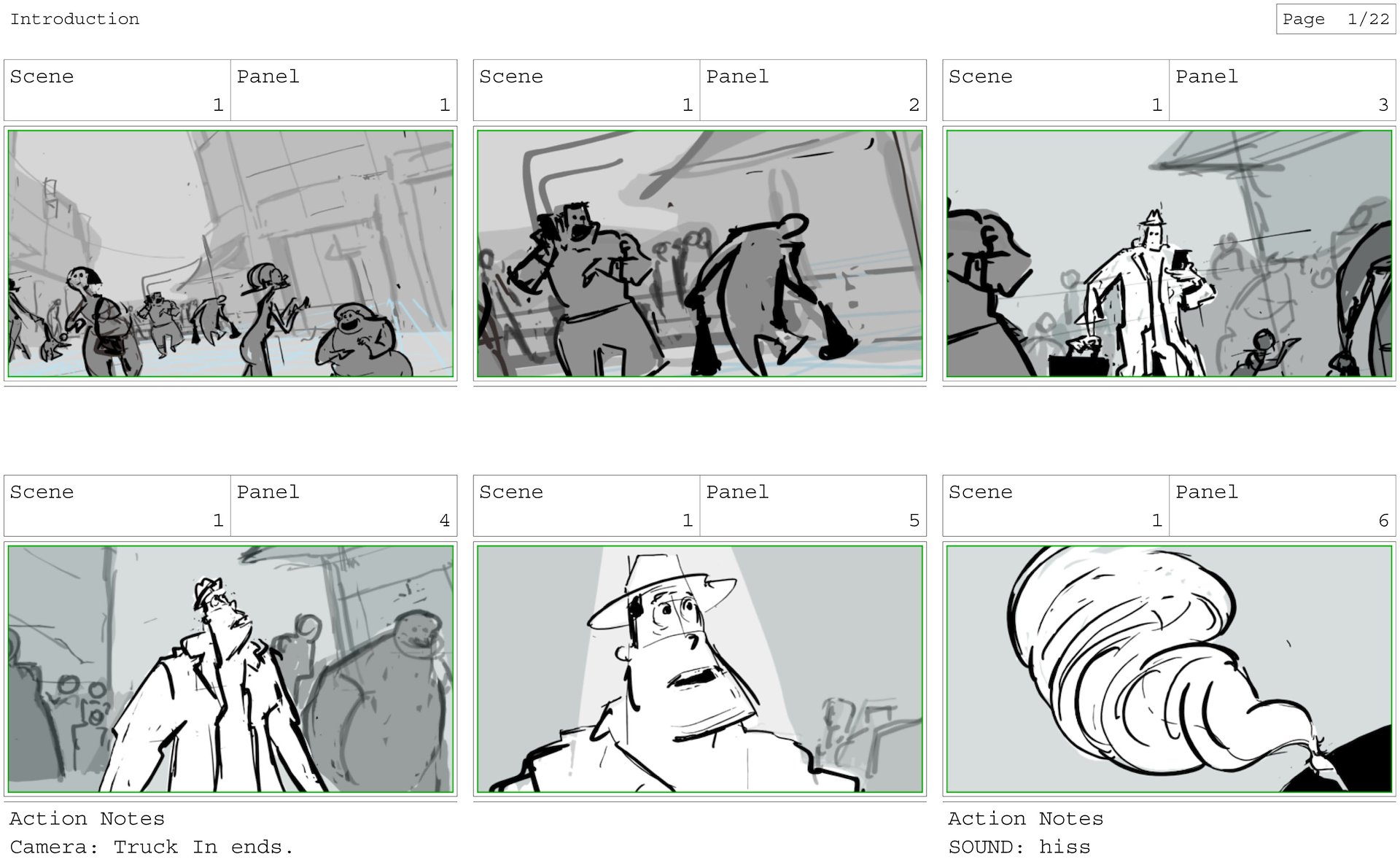 Storyboard Models 3D Animation Storyboard - Finlay Goodall